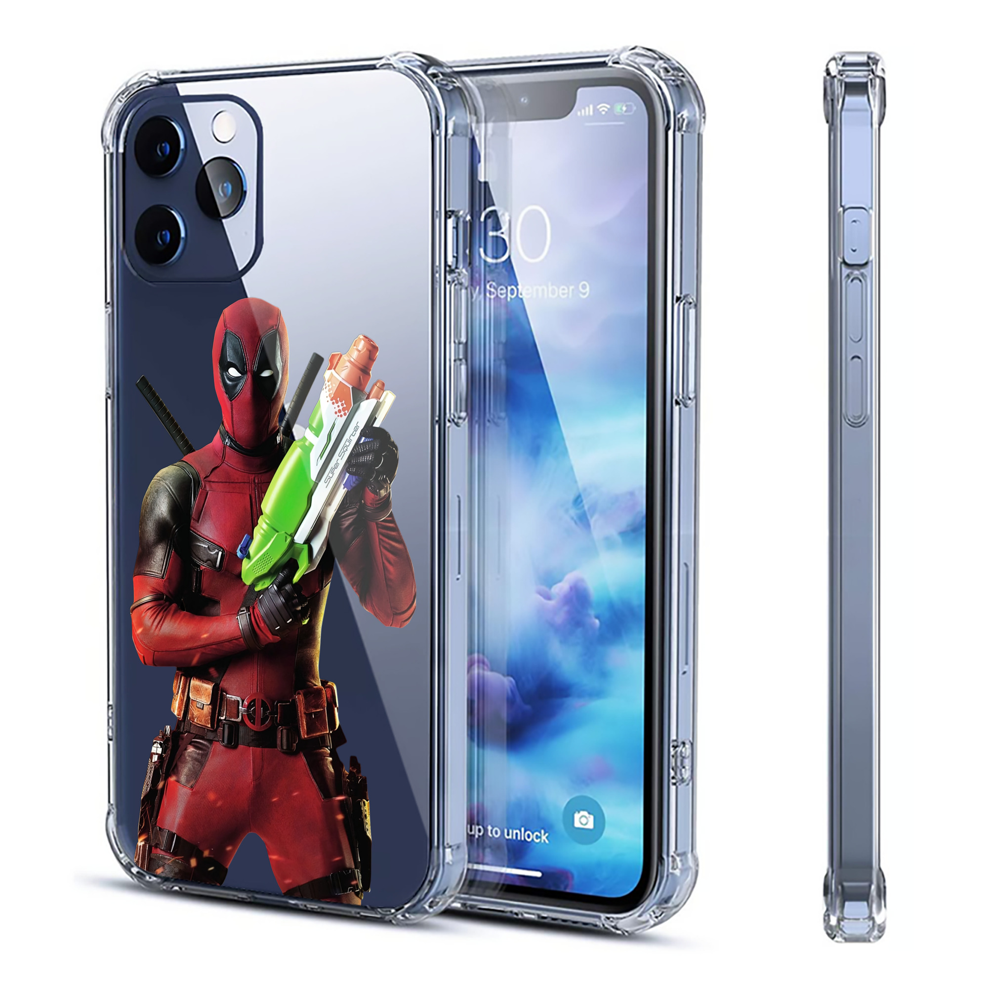 （画像用） Deadpool デッドプール 【iPhone 12シリーズ対応】透明スマホケース（クリアソフトケース）